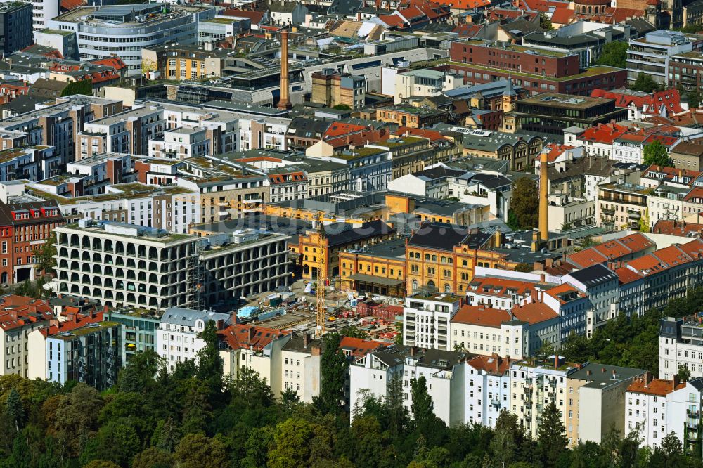 Berlin von oben - Baustelle zum Neubau Bötzow Campus im Ortsteil Prenzlauer Berg in Berlin, Deutschland