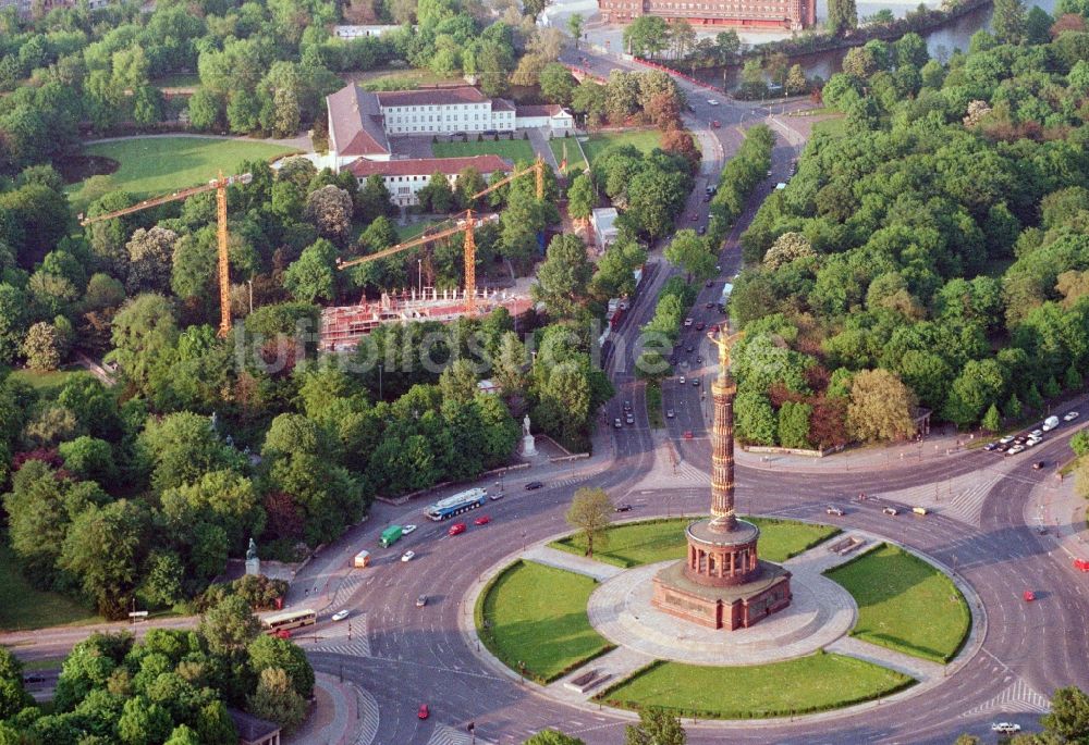 Berlin von oben - Baustelle zum Neubau des Bundespräsidialamtes im Tiergarten in Berlin, Deutschland