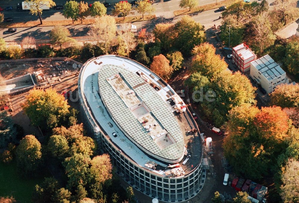 Luftbild Berlin - Baustelle zum Neubau des Bundespräsidialamtes im Tiergarten in Berlin, Deutschland