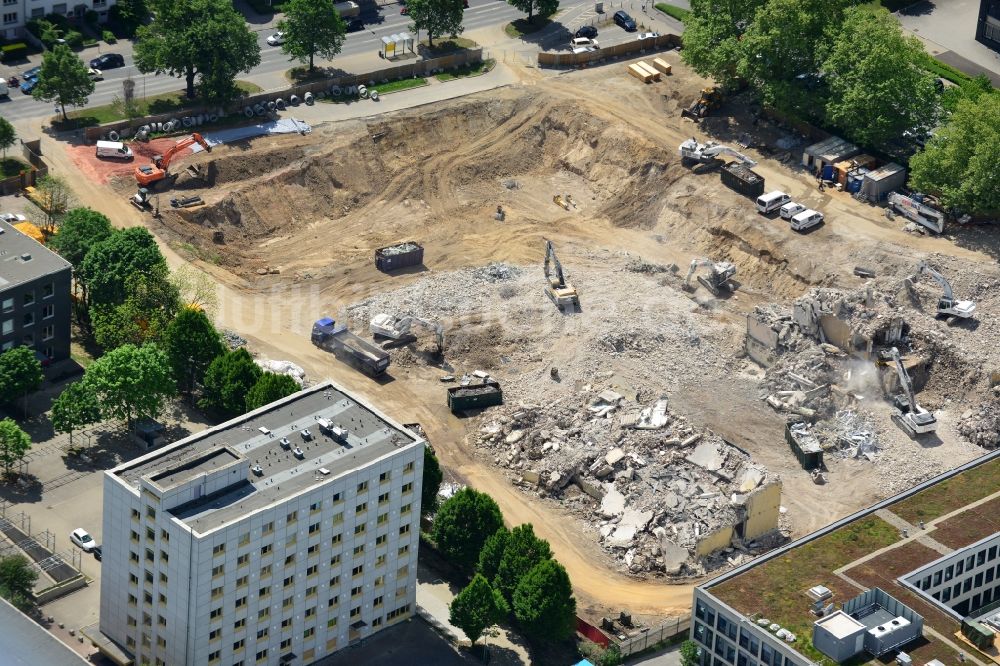 Luftbild Frankfurt am Main - Baustelle zum Neubau der Campus-Meile in Frankfurt am Main im Bundesland Hessen