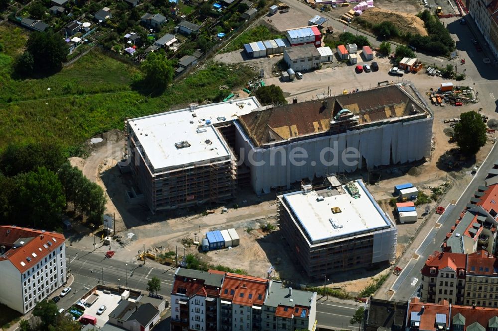 Luftbild Leipzig - Baustelle zum Neubau Campus Quartiersschule in Leipzig im Bundesland Sachsen, Deutschland