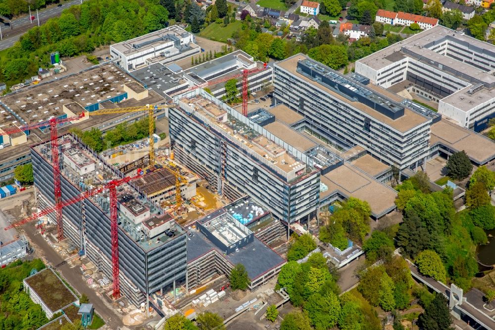 Luftbild Bochum - Baustelle zum Neubau am Campus der RUB Ruhr-Universität Bochum im Bundesland Nordrhein-Westfalen