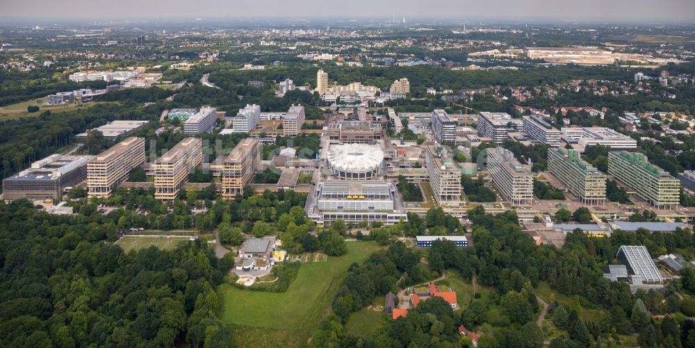 Luftaufnahme Bochum - Baustelle zum Neubau am Campus der RUB Ruhr-Universität Bochum im Bundesland Nordrhein-Westfalen