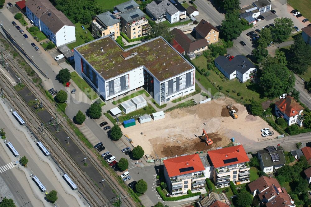 Luftbild Schopfheim - Baustelle zum Neubau des Dietrich Bonhoeffer Haus des ESW, Evangelisches Sozialwerk Wiesental beim Pflegeheim Georg-Reinhardt-Haus in Schopfheim im Bundesland Baden-Württemberg, Deutschland