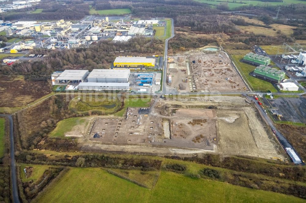 Luftaufnahme Hamm - Baustelle zum Neubau Distribution Park im Ortsteil Uentrop in Hamm im Bundesland Nordrhein-Westfalen, Deutschland