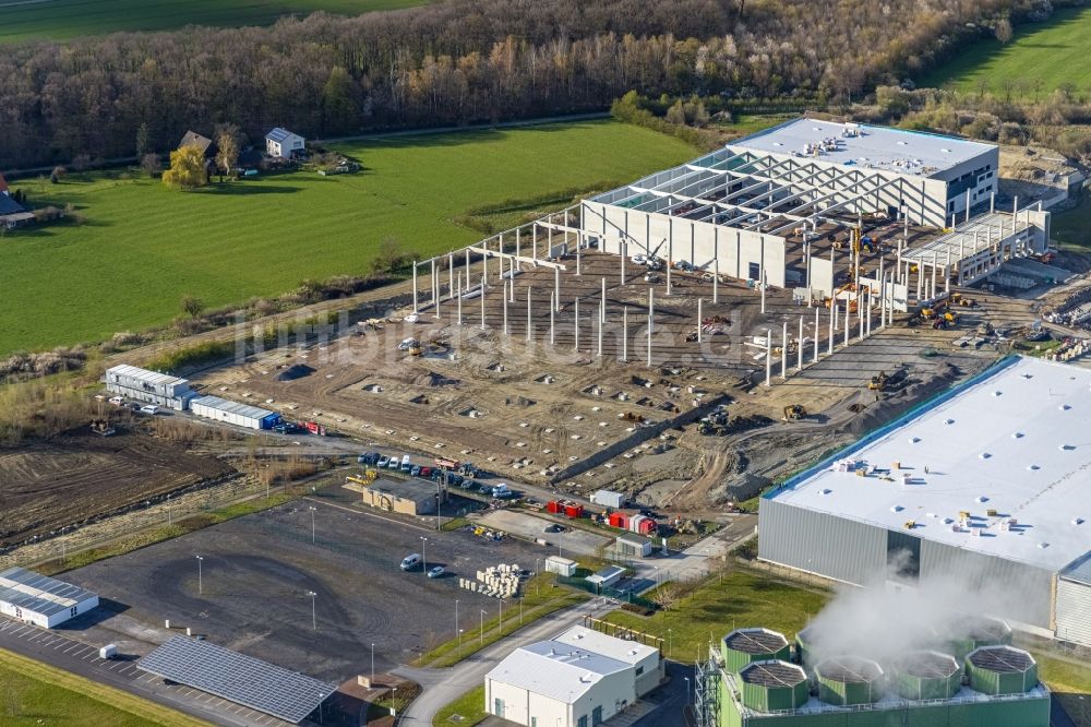 Luftaufnahme Hamm - Baustelle zum Neubau Distribution Park im Ortsteil Uentrop in Hamm im Bundesland Nordrhein-Westfalen, Deutschland