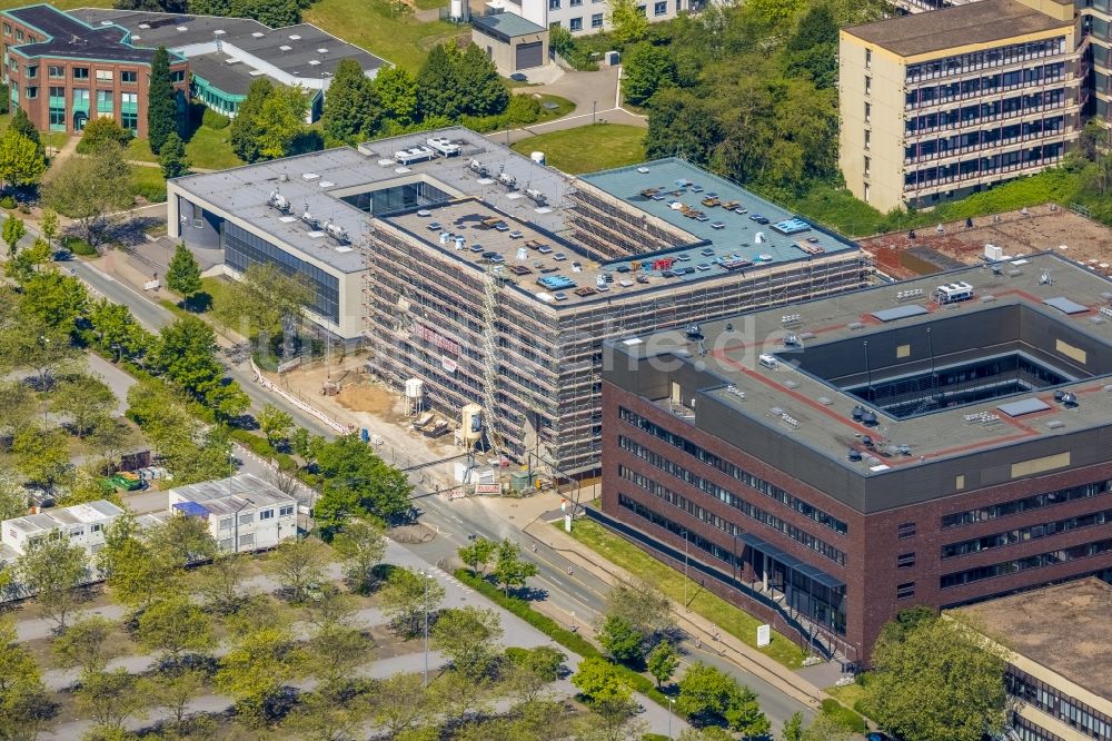 Luftaufnahme Dortmund - Baustelle zum Neubau der TU Dortmund in Dortmund im Bundesland Nordrhein-Westfalen, Deutschland