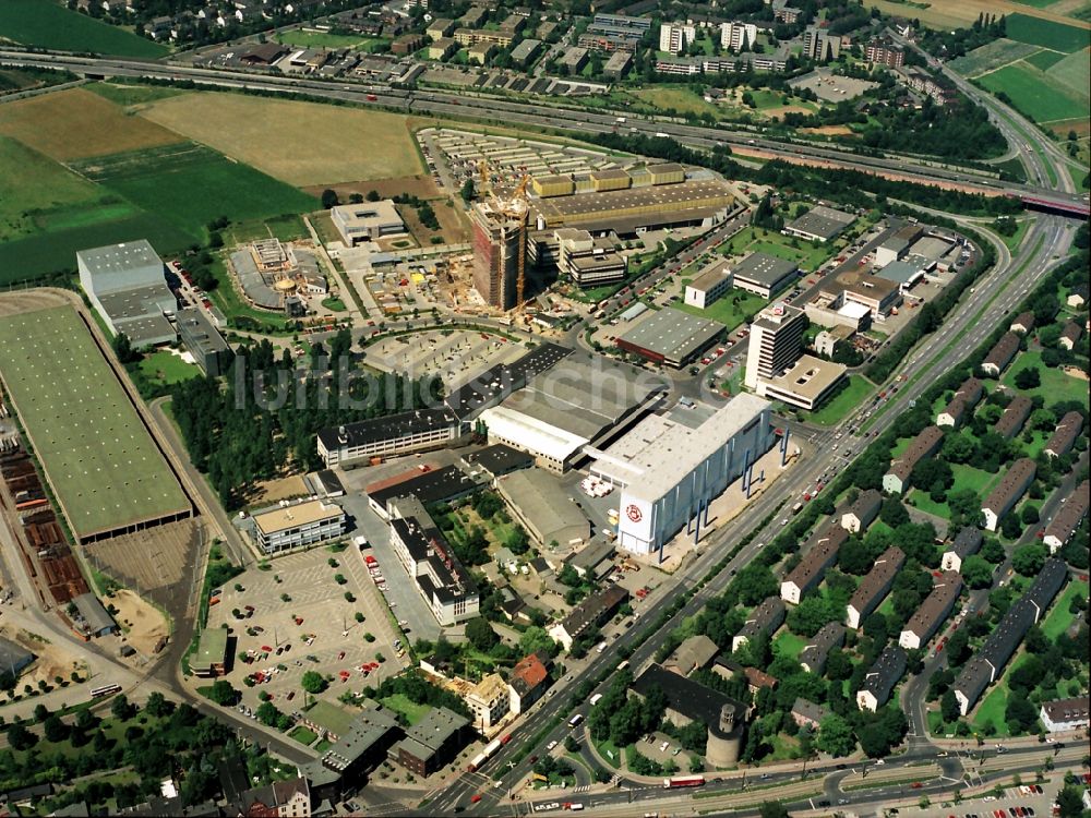 Düsseldorf aus der Vogelperspektive: Baustelle zum Neubau Druckzentrum des Rheinisch Bergischen Verlages in Düsseldorf im Bundesland Nordrhein-Westfalen