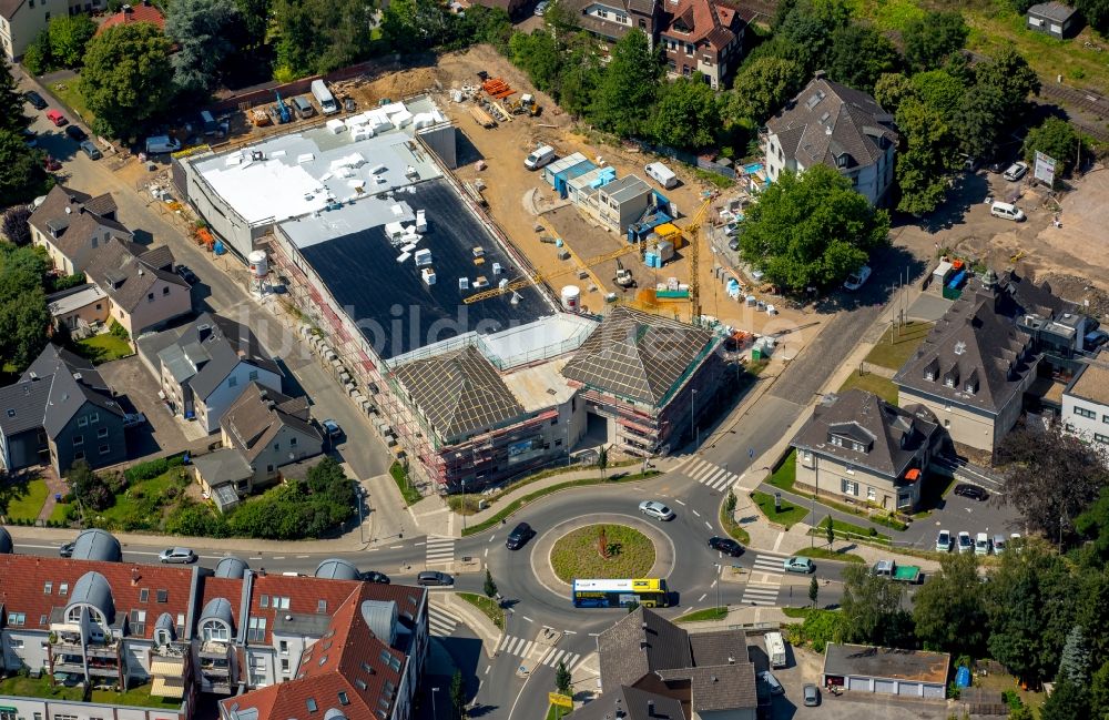 Witten aus der Vogelperspektive: Baustelle zum Neubau eines EDEKA Supermarktes und Geschäftsgebäudes im Gerberviertel im Stadtteil Herbede in Witten im Bundesland Nordrhein-Westfalen