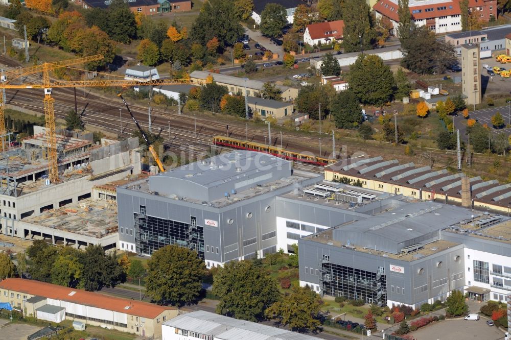 Luftbild Oranienburg - Baustelle zum Neubau und Erweiterungsbau der Takeda GmbH an der Lehnitzstraße in Oranienburg im Bundesland Brandenburg