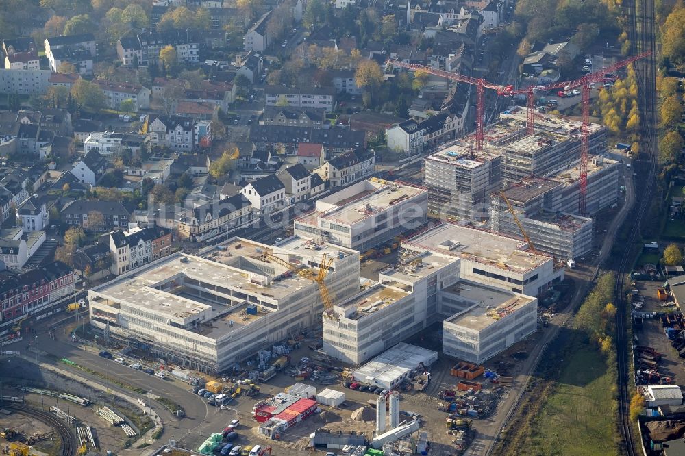 Mülheim an der Ruhr von oben - Baustelle zum Neubau der Fachhochschule / Hochschule Ruhr West in Mülheim an der Ruhr im Bundesland Nordrhein-Westfalen NRW