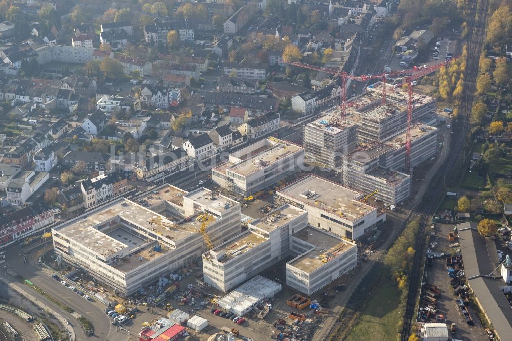 Luftbild Mülheim an der Ruhr - Baustelle zum Neubau der Fachhochschule / Hochschule Ruhr West in Mülheim an der Ruhr im Bundesland Nordrhein-Westfalen NRW