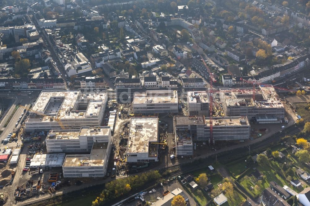 Mülheim an der Ruhr von oben - Baustelle zum Neubau der Fachhochschule / Hochschule Ruhr West in Mülheim an der Ruhr im Bundesland Nordrhein-Westfalen NRW