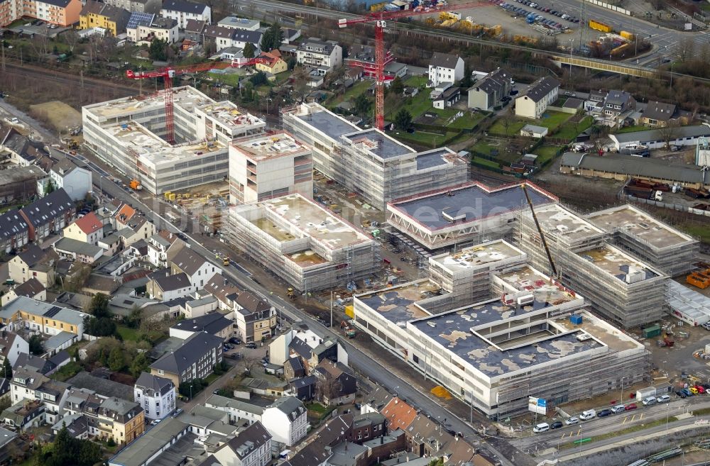 Luftbild Mülheim an der Ruhr - Baustelle zum Neubau der Fachhochschule / Hochschule Ruhr West in Mülheim an der Ruhr im Bundesland Nordrhein-Westfalen NRW