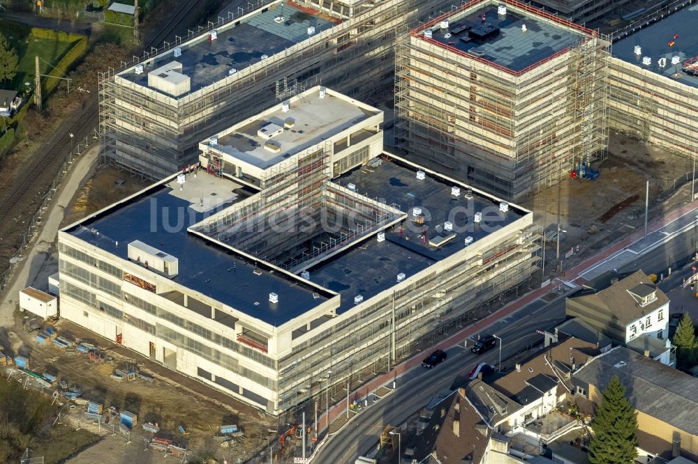 Luftbild Mülheim an der Ruhr - Baustelle zum Neubau der Fachhochschule / Hochschule Ruhr West in Mülheim an der Ruhr im Bundesland Nordrhein-Westfalen NRW