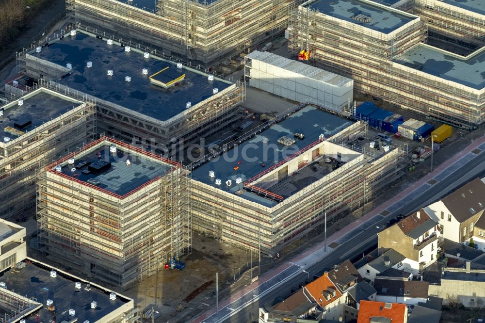 Mülheim an der Ruhr von oben - Baustelle zum Neubau der Fachhochschule / Hochschule Ruhr West in Mülheim an der Ruhr im Bundesland Nordrhein-Westfalen NRW