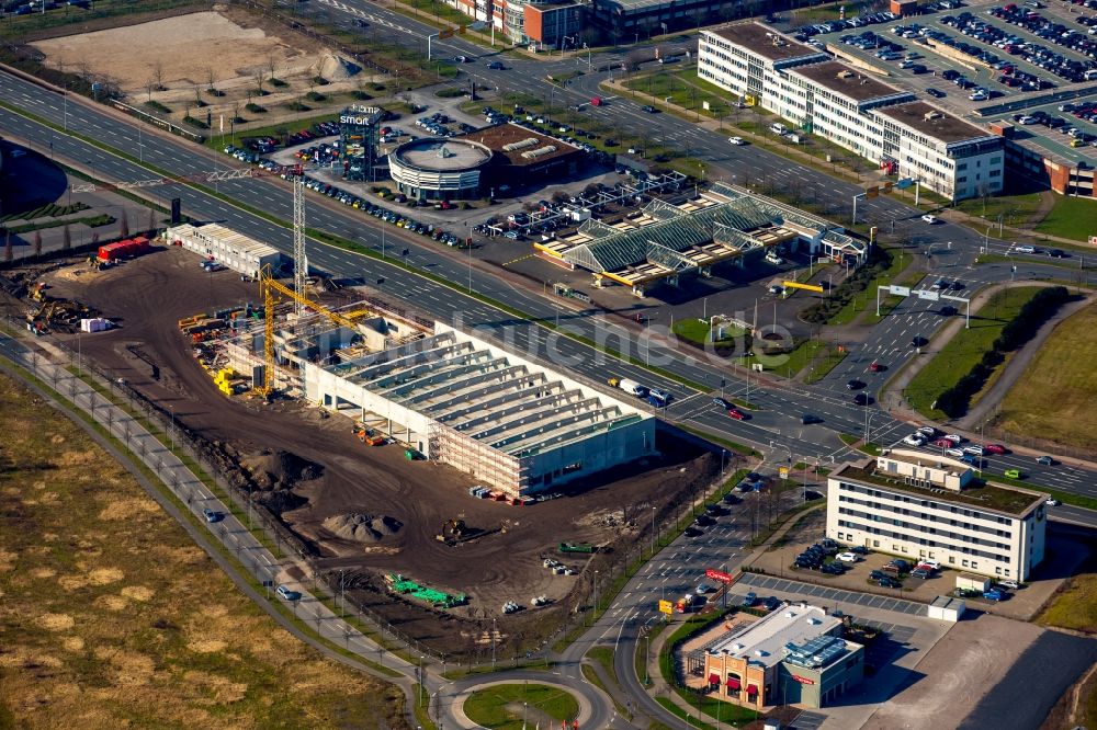 Luftbild Oberhausen - Baustelle zum Neubau einer Filiale des Berufsbekleidungsherstellers Engelbert Strauss in Oberhausen im Bundesland Nordrhein-Westfalen