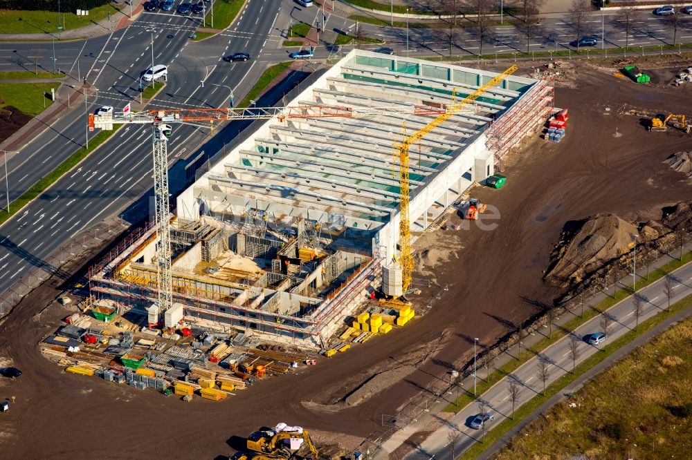 Luftbild Oberhausen - Baustelle zum Neubau einer Filiale des Berufsbekleidungsherstellers Engelbert Strauss in Oberhausen im Bundesland Nordrhein-Westfalen