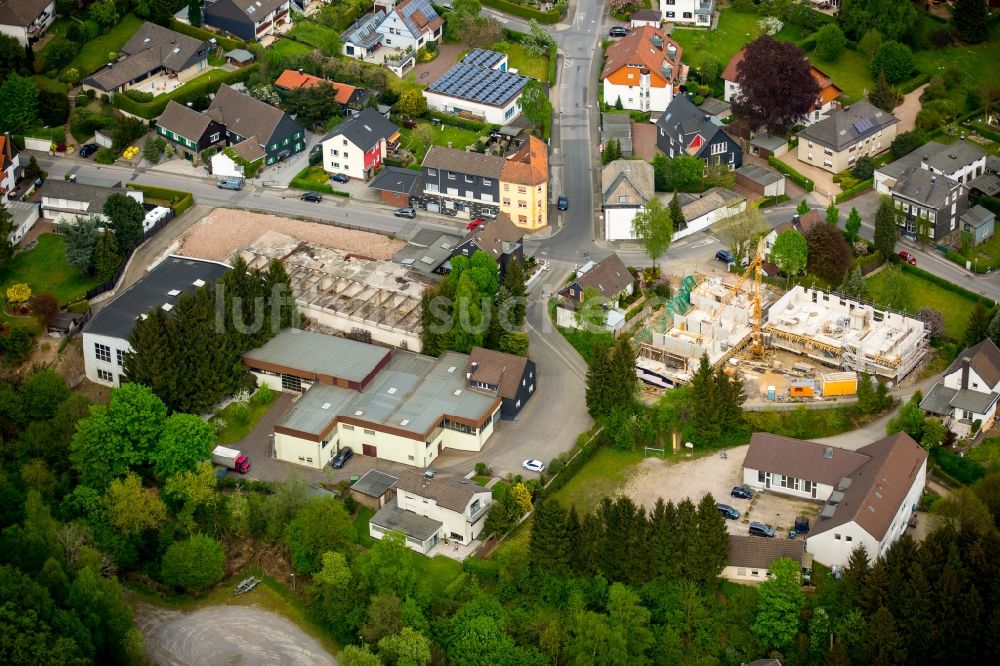 Ennepetal aus der Vogelperspektive: Baustelle zum Neubau eines Firmengebäudes an der Hochstraße in Ennepetal im Bundesland Nordrhein-Westfalen