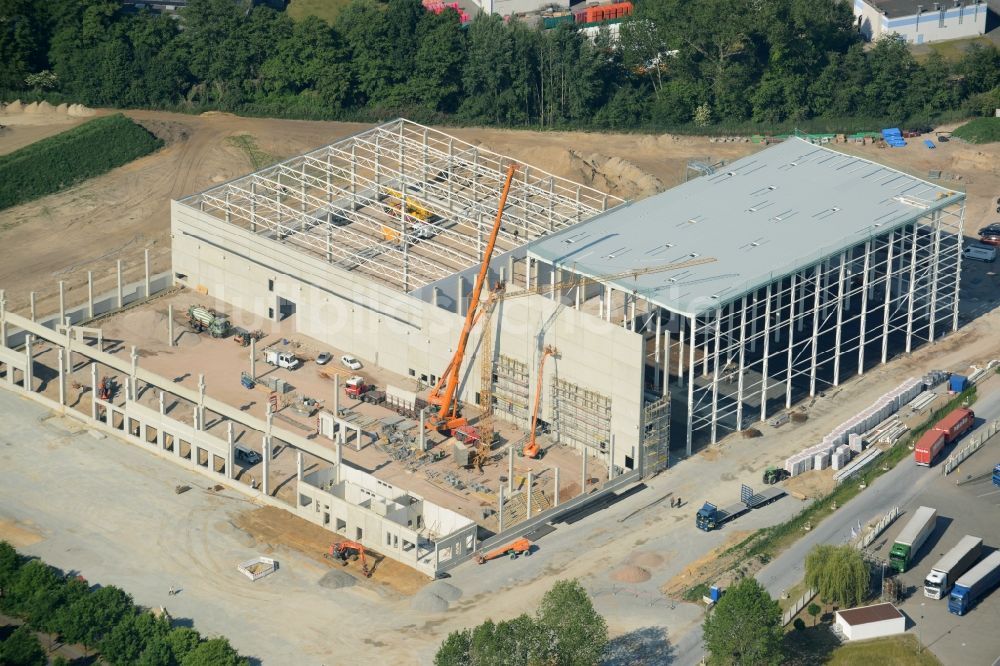 Gütersloh aus der Vogelperspektive: Baustelle zum Neubau des Firmensitz Auto Meyer in Gütersloh im Bundesland Nordrhein-Westfalen