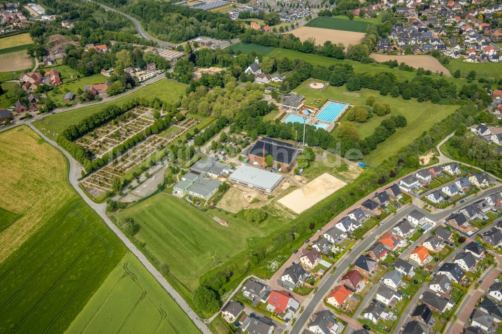 Luftaufnahme Hamm - Baustelle zum Neubau des Fitnessstudio HSC-Sportwerk in Hamm im Bundesland Nordrhein-Westfalen, Deutschland