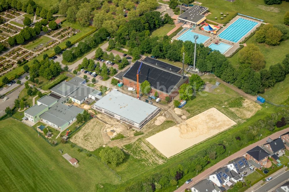 Hamm von oben - Baustelle zum Neubau des Fitnessstudio HSC-Sportwerk in Hamm im Bundesland Nordrhein-Westfalen, Deutschland