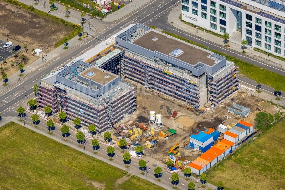 Luftbild Dortmund - Baustelle zum Neubau eines Forschungs- Gebäudes und Bürokomplex der DAIKIN Chemical Europe GmbH an der Carlo-Schmid-Allee Ecke Walter-Bruch-Straße im Ortsteil Phönix-West in Dortmund im Bundesland Nordrhein-Westfalen, Deutschland