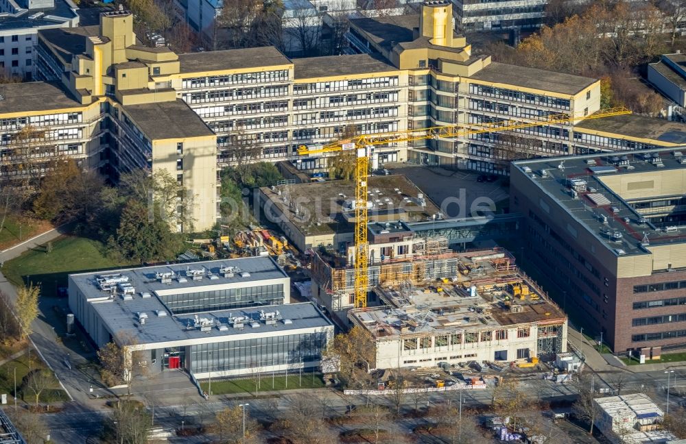 Luftbild Dortmund - Baustelle zum Neubau eines Forschungs- Gebäudes und Bürokomplex der TU Dortmund an der Otto-Hahn-Straße in Dortmund im Bundesland Nordrhein-Westfalen, Deutschland