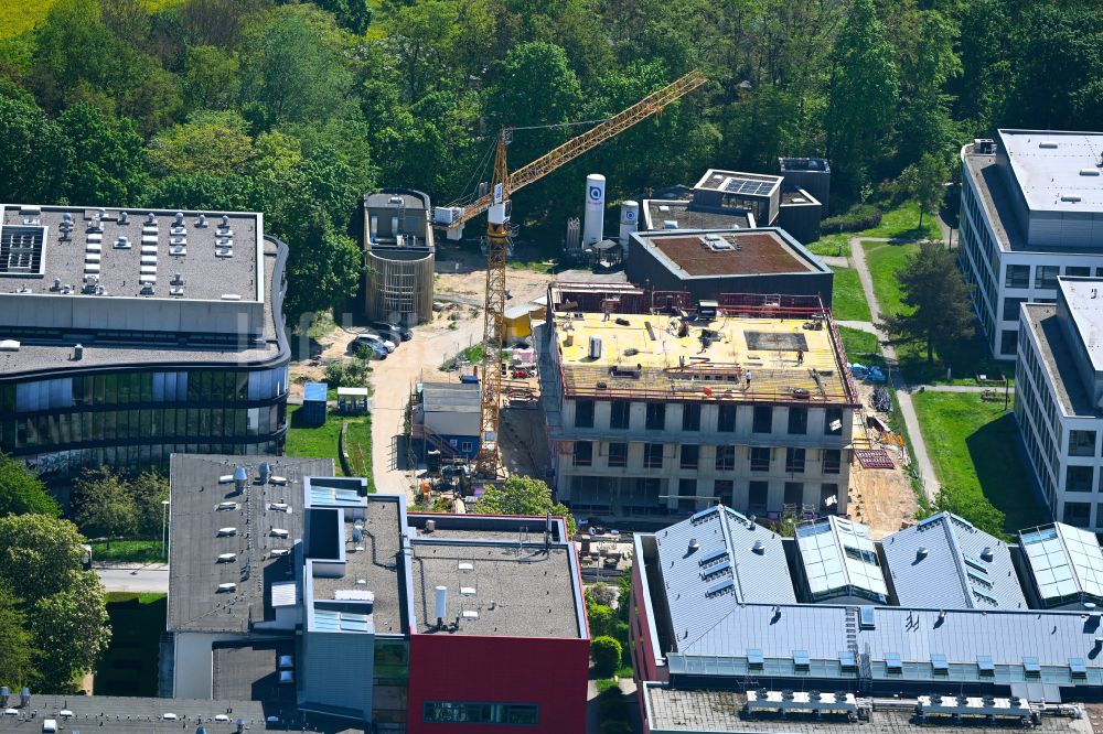 Luftbild Berlin - Baustelle zum Neubau eines Forschungs- Gebäudes und Bürokomplex des Max Delbrück Centers im Ortsteil Buch in Berlin, Deutschland