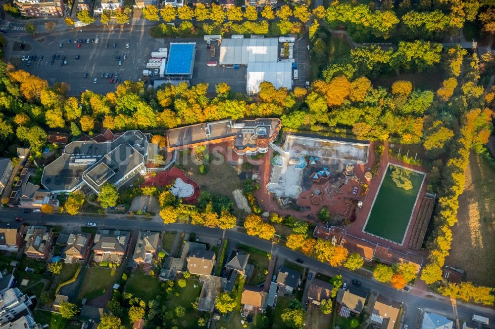 Werne aus der Vogelperspektive: Baustelle zum Neubau der Freizeiteinrichtung Natur-Solebad Werne im Ortsteil Ruhr Metropolitan Area in Werne im Bundesland Nordrhein-Westfalen