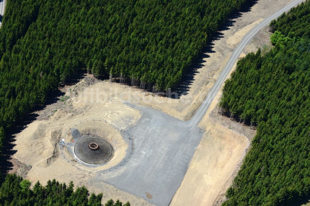 Sohl aus der Vogelperspektive: Baustelle zum Neubau der Fundamente in Stahlgeflechtbauweise für den künftigen Windpark in Sohl im Bundesland Nordrhein-Westfalen