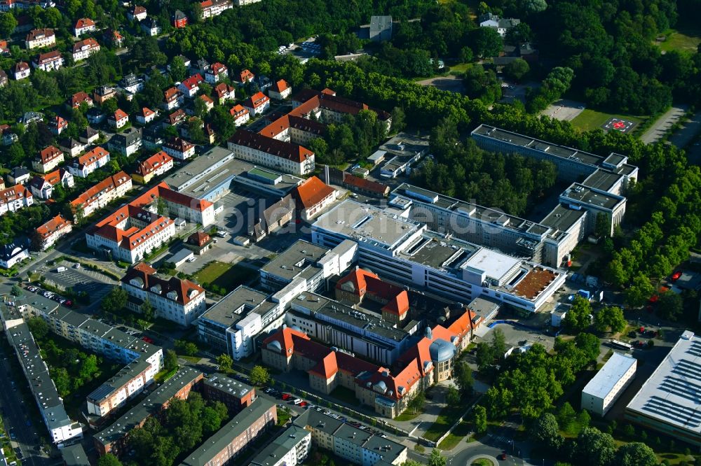 Luftaufnahme Rostock - Baustelle zum Neubau eines Funktionsgebäudes auf dem Campus Schillingallee im Ortsteil Hansaviertel in Rostock im Bundesland Mecklenburg-Vorpommern