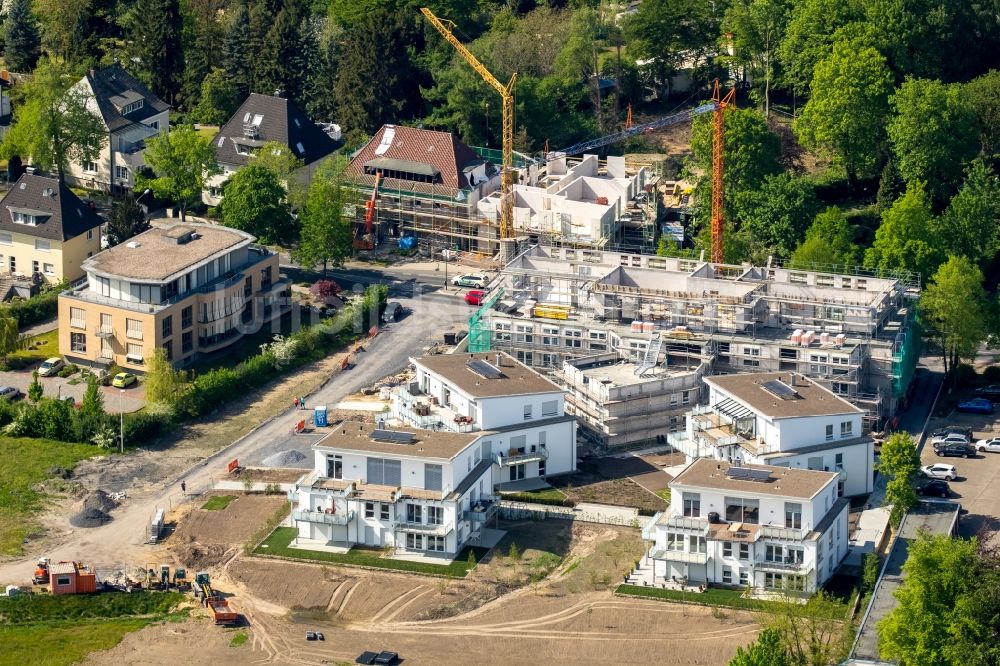 Hamm von oben - Baustelle zum Neubau der Gebäude des Altersheim - Seniorenresidenz am Ahseufer - Marker Allee in Hamm im Bundesland Nordrhein-Westfalen