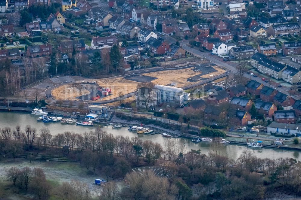 Luftbild Dorsten - Baustelle zum Neubau eines Gebäudekomplex des Caritasverband für das Dekanat Dorsten e.V. in Dorsten im Bundesland Nordrhein-Westfalen, Deutschland