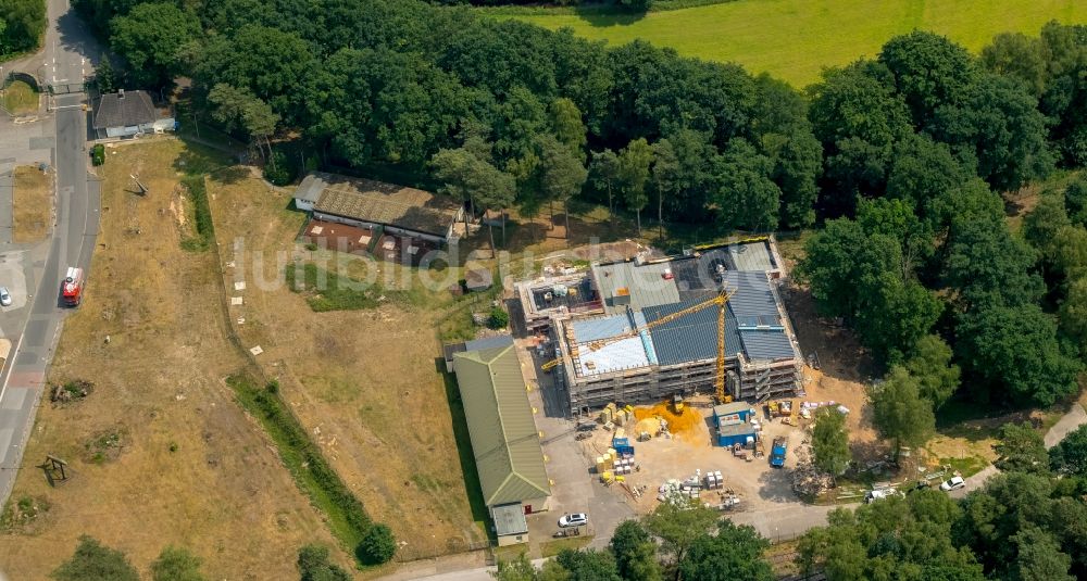 Luftbild Dorsten - Baustelle zum Neubau eines Gebäudekomplex auf dem Gelände der Bundeswehr in Dorsten im Bundesland Nordrhein-Westfalen, Deutschland