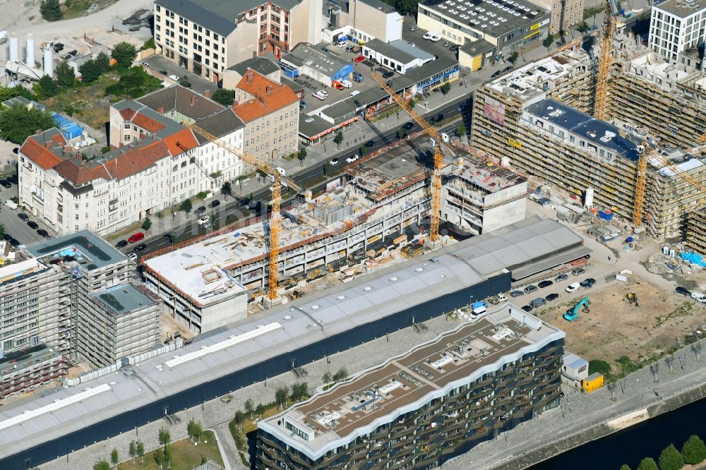 Berlin von oben - Baustelle zum Neubau eines Gebäudekomplex der CA Immobilien Anlagen Aktiengesellschaft im Ortsteil Mitte in Berlin, Deutschland