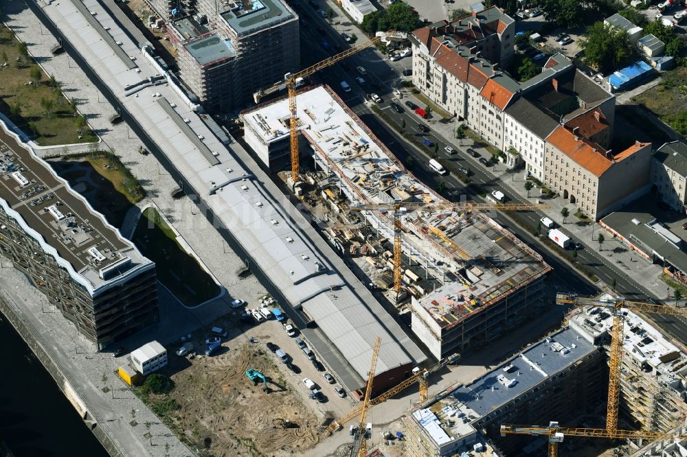 Berlin von oben - Baustelle zum Neubau eines Gebäudekomplex der CA Immobilien Anlagen Aktiengesellschaft im Ortsteil Mitte in Berlin, Deutschland