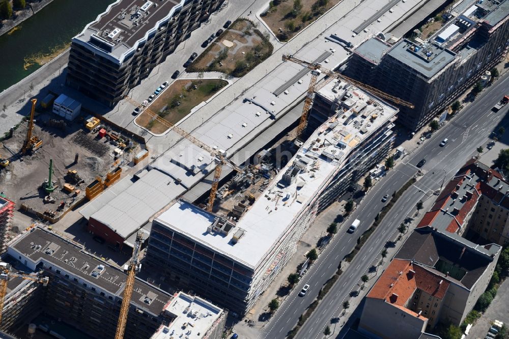 Berlin von oben - Baustelle zum Neubau eines Gebäudekomplex der CA Immobilien Anlagen Aktiengesellschaft im Ortsteil Moabit in Berlin, Deutschland