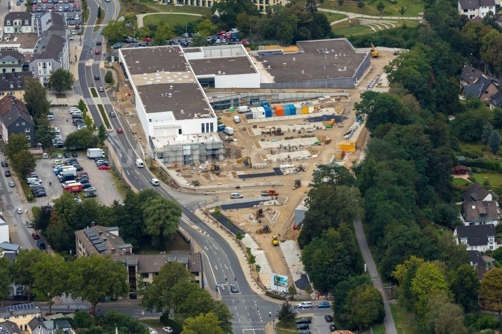 Luftbild Heiligenhaus - Baustelle zum Neubau des Gebäudekomplexes des Einkaufszentrum Forum Hitzbleck in Heiligenhaus im Bundesland Nordrhein-Westfalen, Deutschland