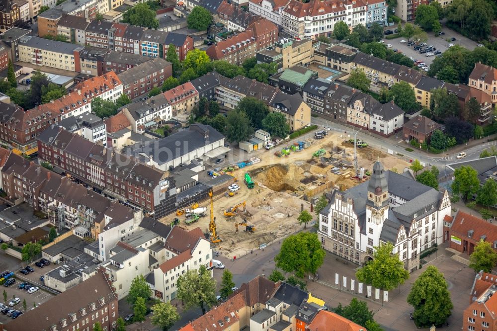 Luftaufnahme Gladbeck - Baustelle zum Neubau des Gebäudekomplexes eines Einkaufszentrum in Gladbeck im Bundesland Nordrhein-Westfalen, Deutschland