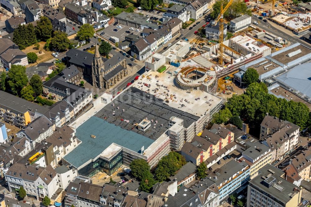 Luftaufnahme Velbert - Baustelle zum Neubau des Gebäudekomplexes des Einkaufszentrum „ StadtGalerie “ in Velbert im Bundesland Nordrhein-Westfalen, Deutschland