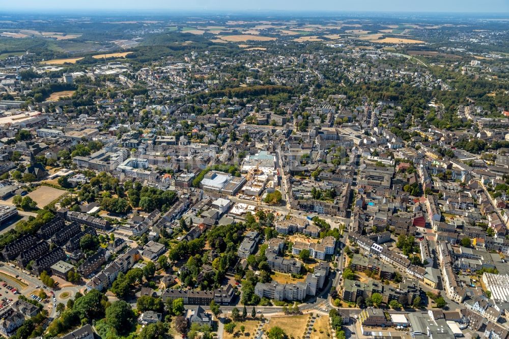 Luftaufnahme Velbert - Baustelle zum Neubau des Gebäudekomplexes des Einkaufszentrum „ StadtGalerie “ in Velbert im Bundesland Nordrhein-Westfalen, Deutschland