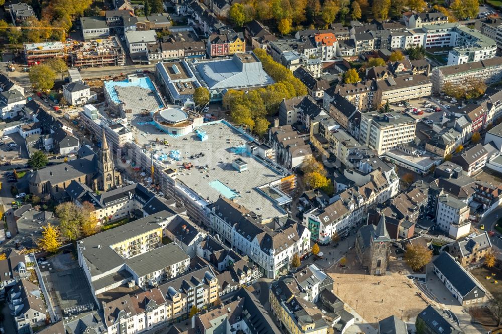 Luftaufnahme Velbert - Baustelle zum Neubau des Gebäudekomplexes des Einkaufszentrum „ StadtGalerie “ in Velbert im Bundesland Nordrhein-Westfalen, Deutschland