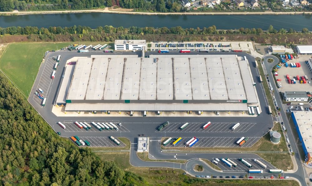 Herne von oben - Baustelle zum Neubau eines Gebäudekomplexes auf dem Gelände des „ Duvenbeck Logistikzentrum Grimberg “ in Herne im Bundesland Nordrhein-Westfalen