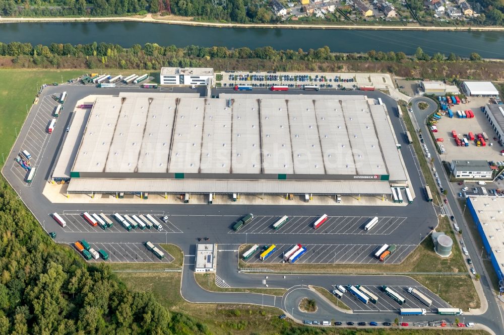 Herne aus der Vogelperspektive: Baustelle zum Neubau eines Gebäudekomplexes auf dem Gelände des „ Duvenbeck Logistikzentrum Grimberg “ in Herne im Bundesland Nordrhein-Westfalen