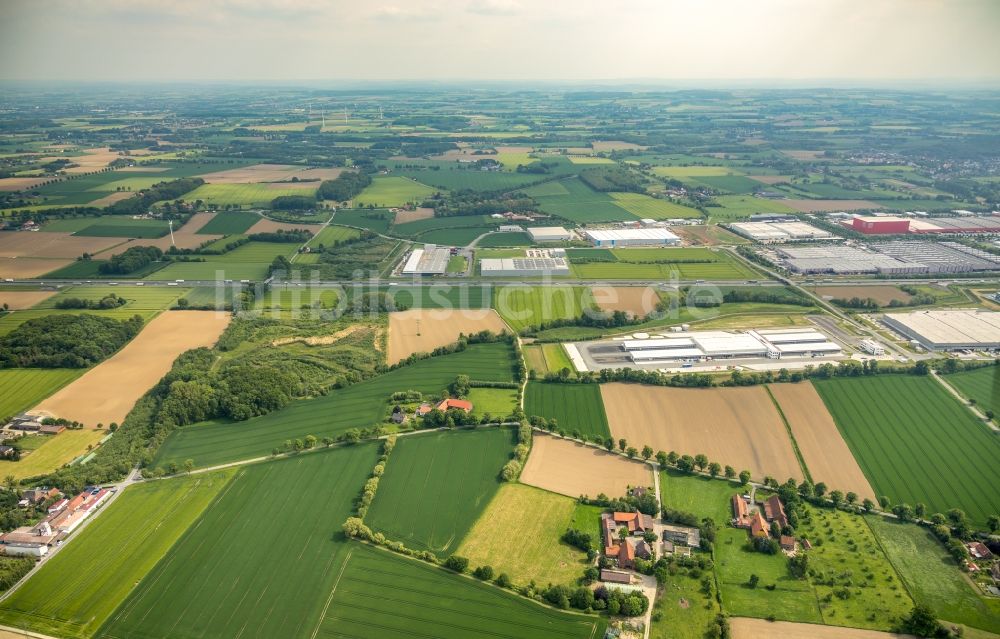 Luftbild Hamm - Baustelle zum Neubau eines Gebäudekomplexes auf dem Gelände des Logistikzentrums der DPD Deutschland GmbH in Hamm im Bundesland Nordrhein-Westfalen, Deutschland