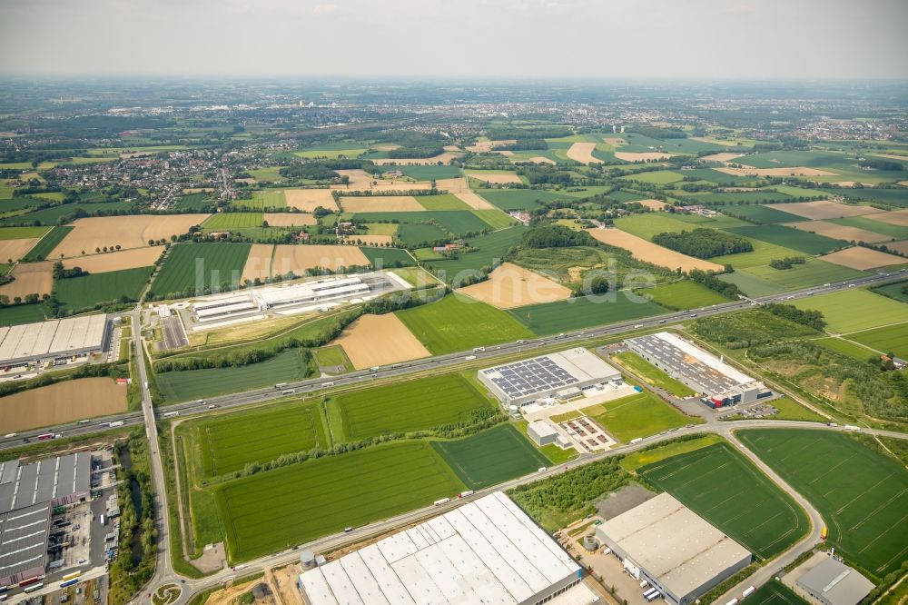 Luftbild Hamm - Baustelle zum Neubau eines Gebäudekomplexes auf dem Gelände des Logistikzentrums der DPD Deutschland GmbH in Hamm im Bundesland Nordrhein-Westfalen, Deutschland