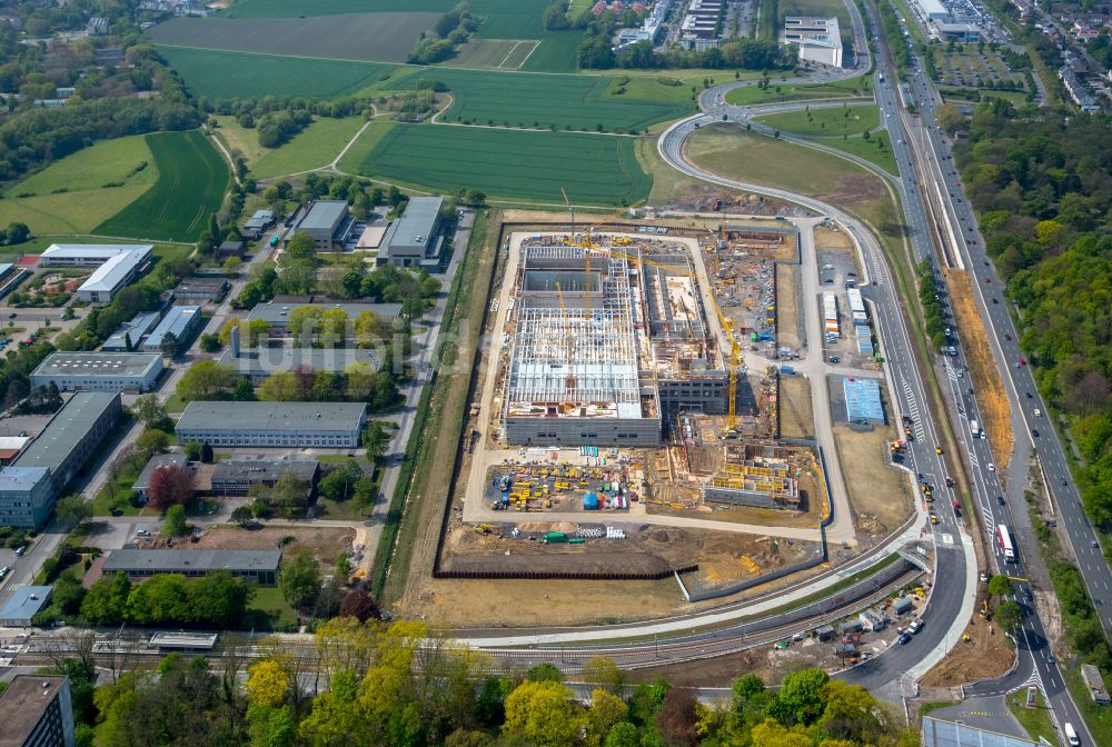 Luftbild Dortmund - Baustelle zum Neubau eines Gebäudekomplexes auf dem Gelände des Logistikzentrums Geldspeicher der Deutschen Bundesbank in Dortmund im Bundesland Nordrhein-Westfalen