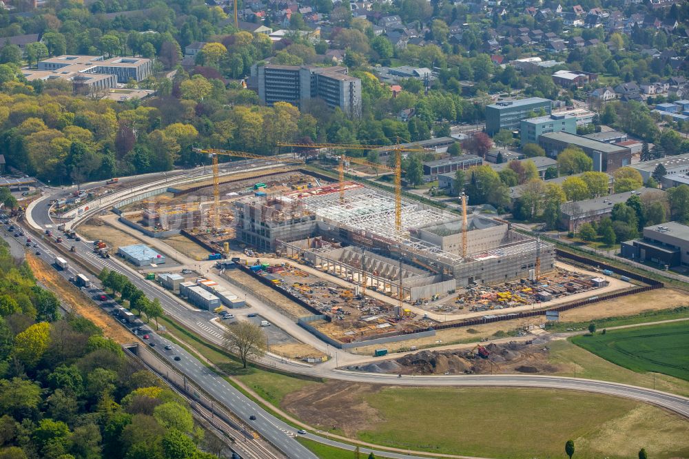 Luftaufnahme Dortmund - Baustelle zum Neubau eines Gebäudekomplexes auf dem Gelände des Logistikzentrums Geldspeicher der Deutschen Bundesbank in Dortmund im Bundesland Nordrhein-Westfalen