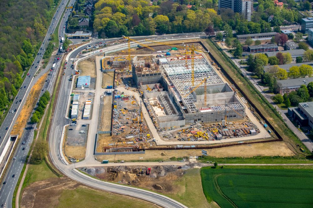 Luftbild Dortmund - Baustelle zum Neubau eines Gebäudekomplexes auf dem Gelände des Logistikzentrums Geldspeicher der Deutschen Bundesbank in Dortmund im Bundesland Nordrhein-Westfalen